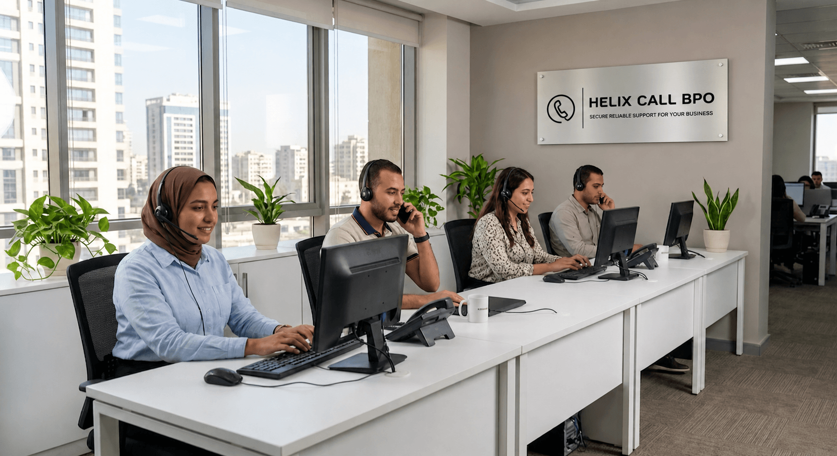 HelixCall homepage hero placeholder slot